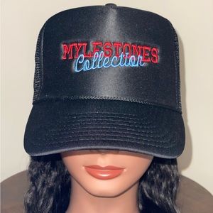 Black Mesh Cap with snap adjustment